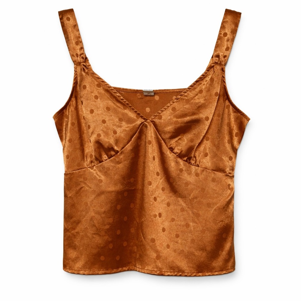 Y2K Babydoll Satin Cami Top Womens Small Baddie Indie Sleaze Trendy Party Chic